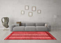 Machine Washable Abstract Red Modern Rug, wshabs3612red