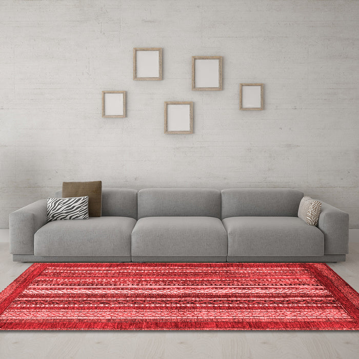Modern Red Washable Rugs
