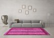 Machine Washable Abstract Pink Modern Rug in a Living Room, wshabs3612pnk