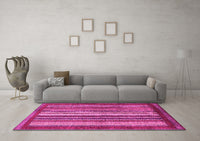 Machine Washable Abstract Pink Modern Rug, wshabs3612pnk