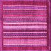 Square Machine Washable Abstract Pink Modern Rug, wshabs3612pnk