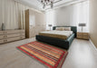 Abstract Red Modern Rug in a Bedroom, abs3612