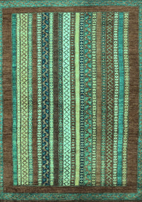 Abstract Turquoise Modern Rug, abs3612turq