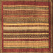 Square Abstract Brown Modern Rug, abs3612brn