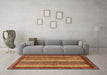 Machine Washable Abstract Brown Modern Rug in a Living Room,, wshabs3612brn