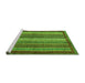 Sideview of Machine Washable Abstract Green Modern Area Rugs, wshabs3612grn