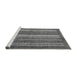 Sideview of Machine Washable Abstract Gray Modern Rug, wshabs3612gry