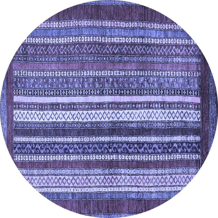 Round Machine Washable Abstract Blue Modern Rug, wshabs3612blu