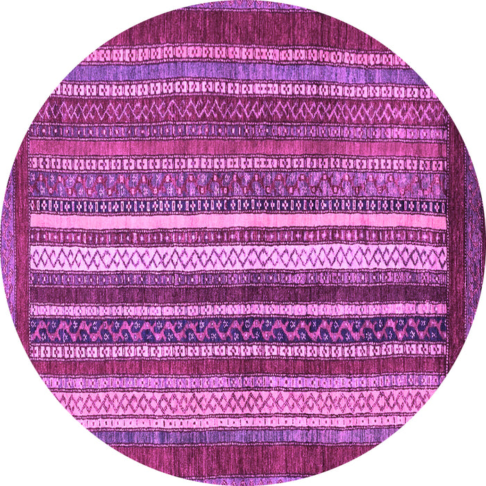 Round Abstract Purple Modern Rug, abs3612pur