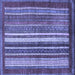 Square Abstract Blue Modern Rug, abs3612blu