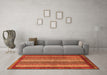 Machine Washable Abstract Orange Modern Area Rugs in a Living Room, wshabs3612org