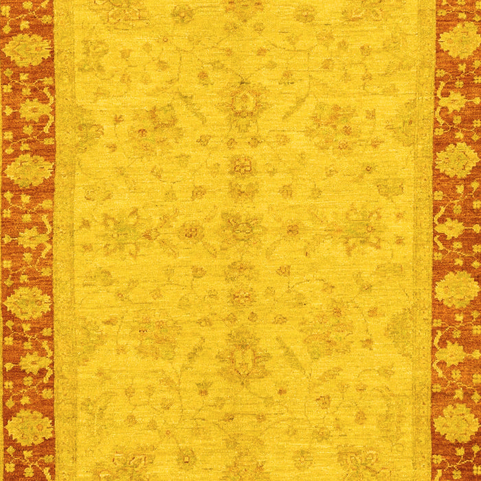 Machine Washable Abstract Yellow Modern Rug, wshabs3613yw