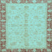 Square Machine Washable Abstract Light Blue Modern Rug, wshabs3613lblu