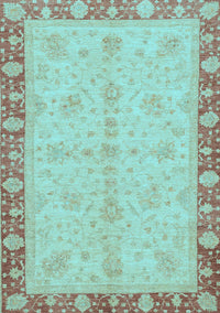 Abstract Light Blue Modern Rug, abs3613lblu