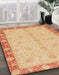 Abstract Indian Saffron Orange Modern Rug in Family Room, abs3613