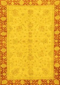 Abstract Yellow Modern Rug, abs3613yw