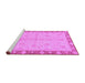 Sideview of Machine Washable Abstract Purple Modern Area Rugs, wshabs3613pur