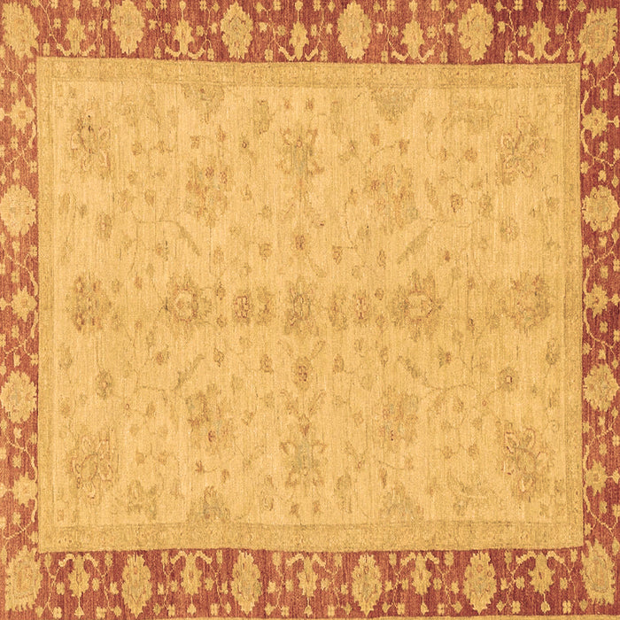 Square Abstract Brown Modern Rug, abs3613brn