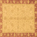 Square Abstract Brown Modern Rug, abs3613brn