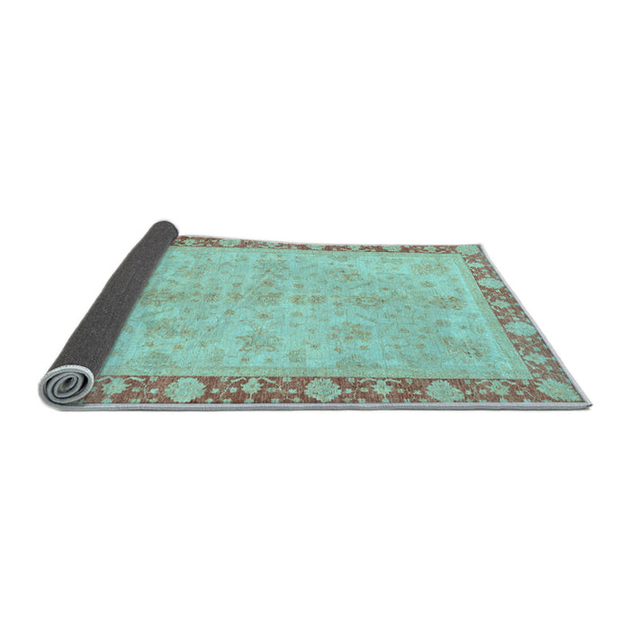 Sideview of Abstract Light Blue Modern Rug, abs3613lblu