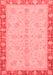 Abstract Red Modern Area Rugs