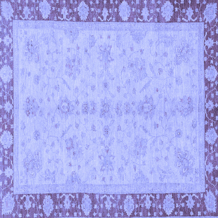 Square Machine Washable Abstract Blue Modern Rug, wshabs3613blu