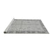 Sideview of Machine Washable Abstract Gray Modern Rug, wshabs3613gry