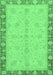 Machine Washable Abstract Emerald Green Modern Area Rugs, wshabs3613emgrn