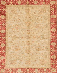 Machine Washable Abstract Indian Saffron Orange Rug, wshabs3613