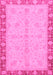 Machine Washable Abstract Pink Modern Rug, wshabs3613pnk