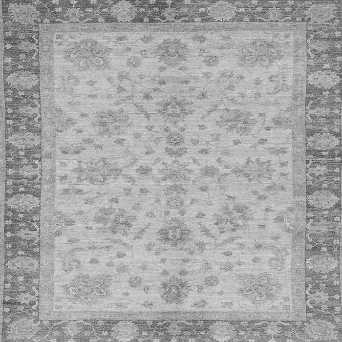 Square Machine Washable Oriental Gray Traditional Rug, wshabs3614gry