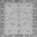 Square Machine Washable Oriental Gray Traditional Rug, wshabs3614gry