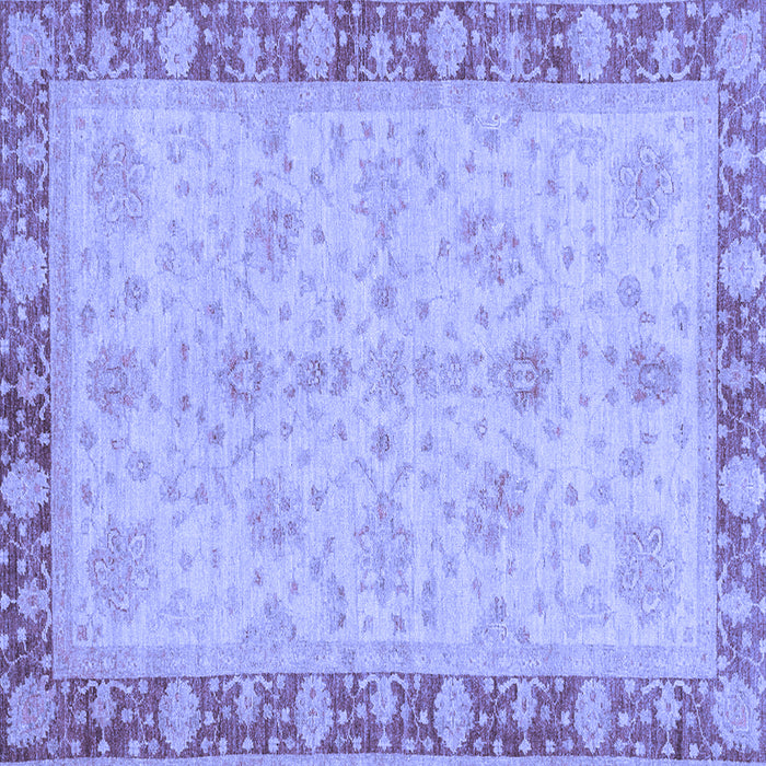 Square Oriental Blue Traditional Rug, abs3614blu