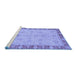 Sideview of Machine Washable Oriental Blue Traditional Rug, wshabs3614blu