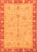 Machine Washable Oriental Orange Traditional Area Rugs, wshabs3614org