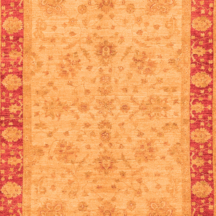 Machine Washable Oriental Orange Traditional Area Rugs, wshabs3614org