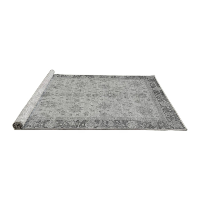 Sideview of Machine Washable Oriental Gray Traditional Rug, wshabs3614gry
