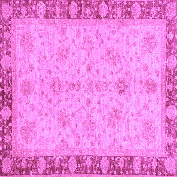 Square Machine Washable Oriental Purple Traditional Area Rugs, wshabs3614pur