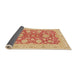 Sideview of Abstract Bright Orange Modern Rug, abs3615