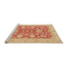 Sideview of Machine Washable Abstract Bright Orange Rug, wshabs3615