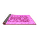 Sideview of Abstract Purple Modern Rug, abs3615pur