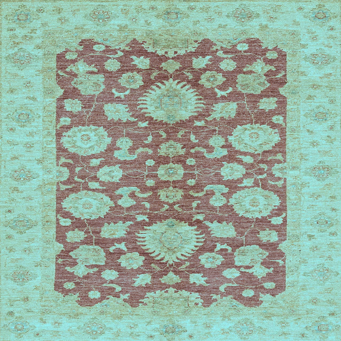 Square Abstract Light Blue Modern Rug, abs3615lblu