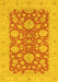 Machine Washable Abstract Yellow Modern Rug, wshabs3615yw