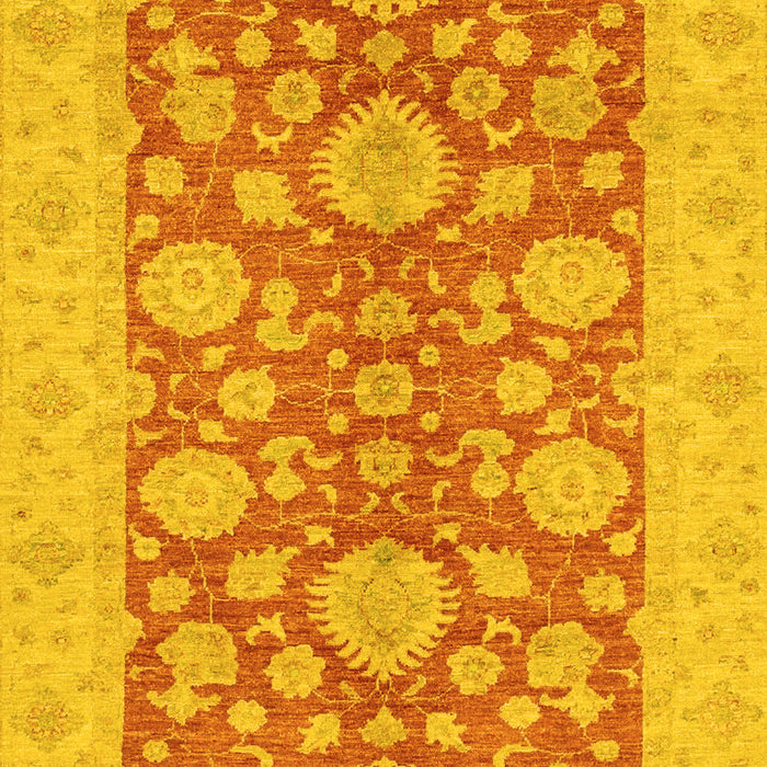 Machine Washable Abstract Yellow Modern Rug, wshabs3615yw