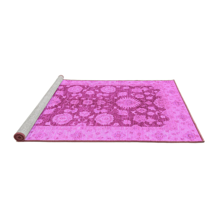 Sideview of Machine Washable Abstract Purple Modern Area Rugs, wshabs3615pur
