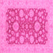 Square Abstract Pink Modern Rug, abs3615pnk