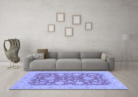 Machine Washable Abstract Blue Modern Rug, wshabs3615blu