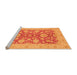 Sideview of Machine Washable Abstract Orange Modern Area Rugs, wshabs3615org