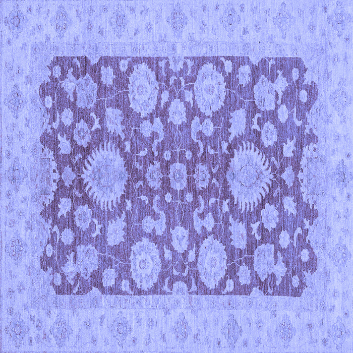 Square Machine Washable Abstract Blue Modern Rug, wshabs3615blu