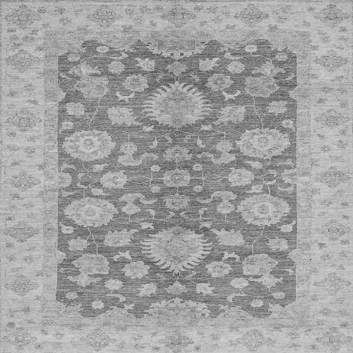 Square Abstract Gray Modern Rug, abs3615gry